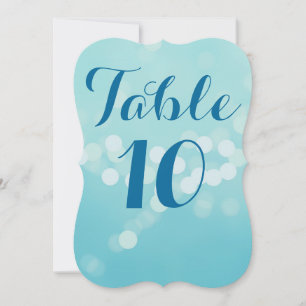 Convite Números de Mesa Aqua Modern 5 x 7