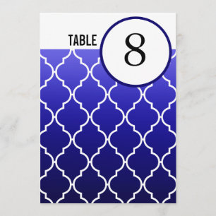 Convite Números de mesa com efeito Ombre em trevo de quatr