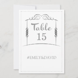 Convite Números de Mesa da Mesa de Casamento Judaico Sob a