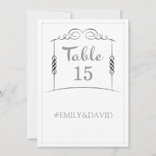 Convite Números de Mesa da Mesa de Casamento Judaico Sob a