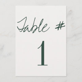 Convite Números de Mesa de Casamento com Caligrafia Modern