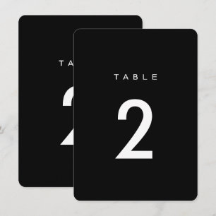 Convite Números de Mesa de Casamento com Caligrafia Simple