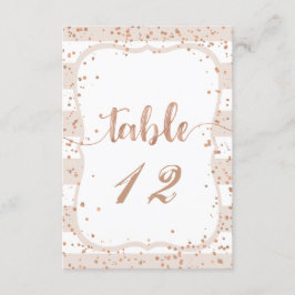 Convite Números de Mesa de Casamento com Listras de Areia 