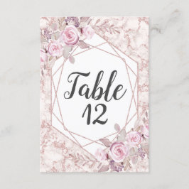 Convite Números de Mesa de Casamento com Moldura Geométric