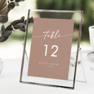 Convite Números De Mesa De Casamento De Boho Chic Neutral