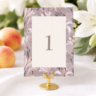 Convite Números de Mesa de Casamento Elegant Lily 1–30