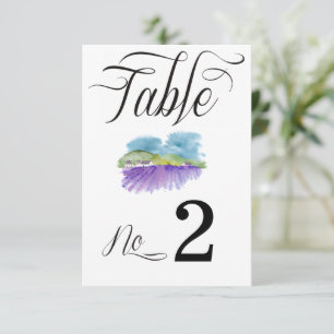 Convite Números de Mesa de Casamento em Vinhedo Toscano