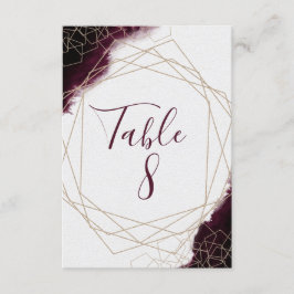 Convite Números de Mesa de Casamento Enquadrados em Aquare