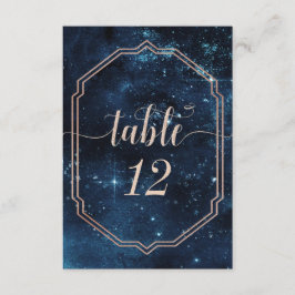 Convite Números de Mesa de Casamento Galáxia Celestial Est
