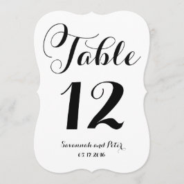 Convite Números de Mesa de Casamento Monograma em Letra de