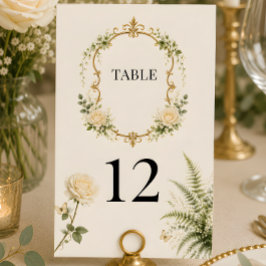 Convite Números de Mesa de Casamento no Jardim Secreto de