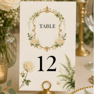 Convite Números de Mesa de Casamento no Jardim Secreto de