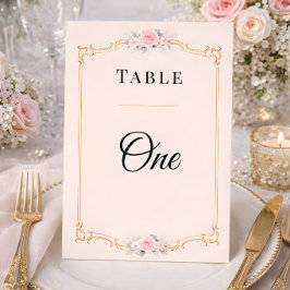 Convite Números de Mesa de Casamento Rococó Elegantes