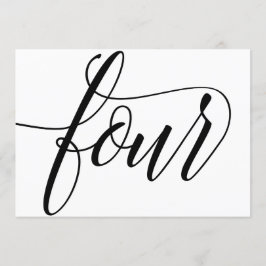 Convite Números de Mesa de Casamento - Tipografia Luxuosa 