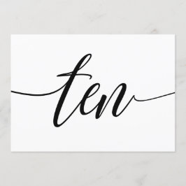Convite Números de Mesa de Casamento - Tipografia Luxuosa 