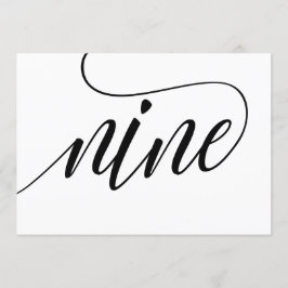 Convite Números de Mesa de Casamento - Tipografia Luxuosa 