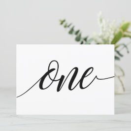 Convite Números de Mesa de Casamento - Tipografia Luxuosa 