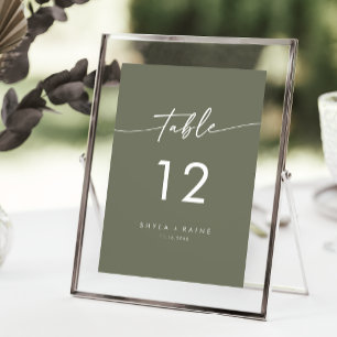 Convite Números De Mesa De Casamento Verde De Boho Chic Ol