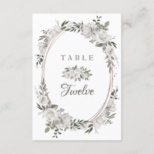 Convite Números de Mesa de Casamento Vintage Cherish