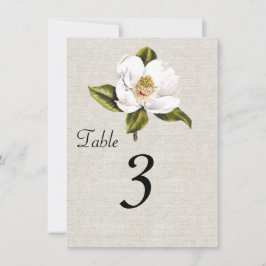 Convite Números de mesa de recepção de magníficas magnólia