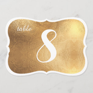 Convite Números de Mesa em Faux Dourado Antigo PixDezines