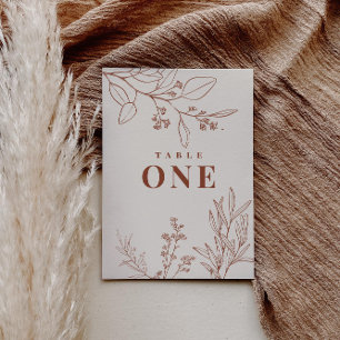 Convite Números de Mesa Florais Boho