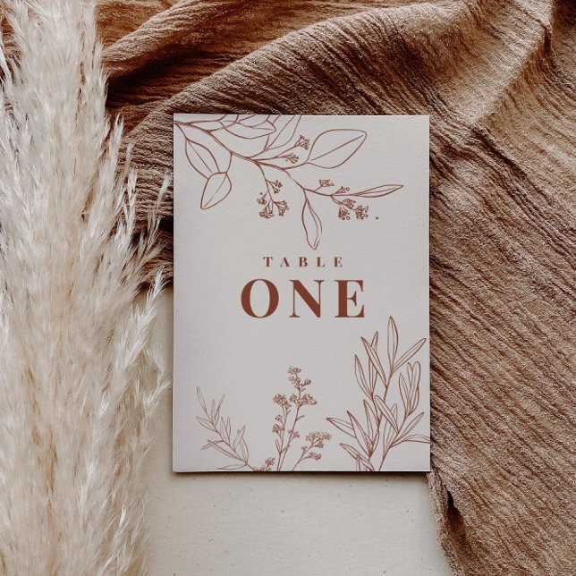 Convite Números de Mesa Florais Boho (Criador carregado)