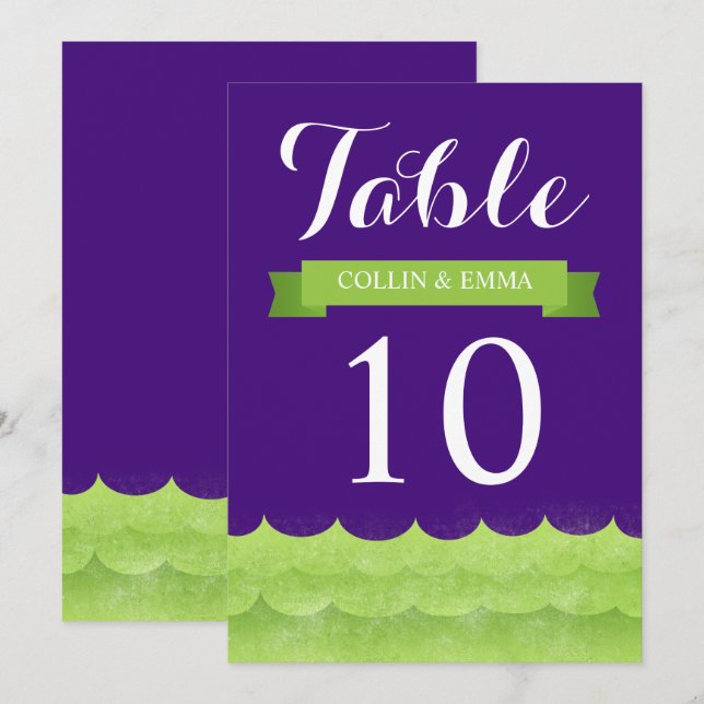Convite Números de Mesa Náuticos no Mar Roxo Personalizado (Frente/Verso)