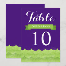 Números de Mesa Náuticos Personalizados Roxo no Ma