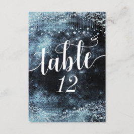 Convite Números de Mesa para Casamento Céu Aquarela Estrel