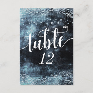 Convite Números de Mesa para Casamento Céu Aquarela Estrel