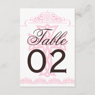 Convite Números de Mesa para Casamento com Cruz