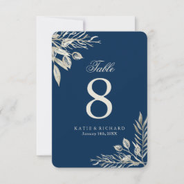 Convite Números de Mesa para Casamento de Inverno