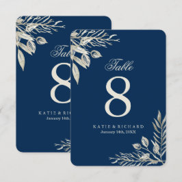 Convite Números de Mesa para Casamento de Inverno