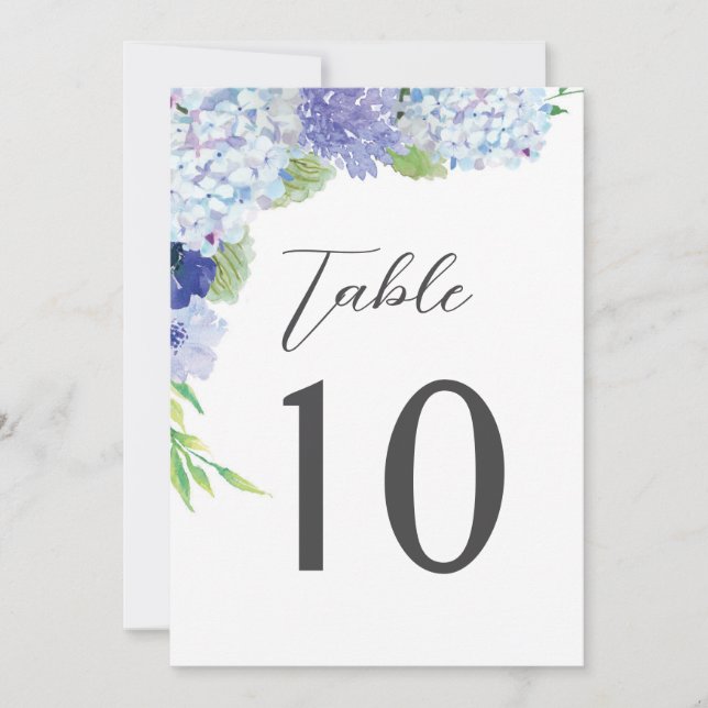 Convite Números de Mesa para Recepção de Casamento com Hor (Frente)