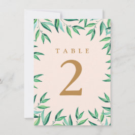 Convite Números de tabela de casamento de praia tropical m