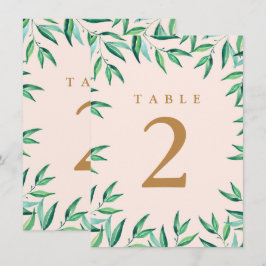 Convite Números de tabela de casamento de praia tropical m