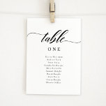 Convite Números de Tabela de Casamento de Script Elegante<br><div class="desc">Números de Tabela de Casamento de Script Elegante Clássico - perfeito para um gráfico de assentos</div>
