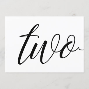 Convite Números de Tabela de Casamento - Tipografia de Lu