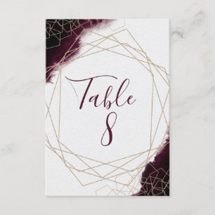 Convite Números de Tabela de Casamentos com Moldura de Aqu