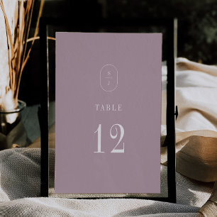 Convite Números de Tabela de Casamentos Modernos de Lilac 