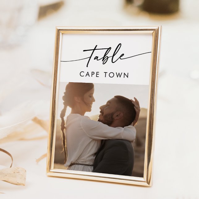 Convite Números de tabela de fotos em preto-e-branco (Criador carregado)