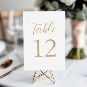Convite Números de Tabela de Recepção de casamento Dour