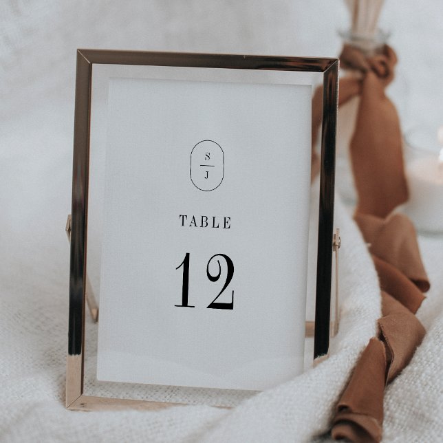 Convite Números de Tabelas de Casamento Clássico SHYLAH Ne (SHYLAH Neutral Boho Classic Wedding Table Numbers)