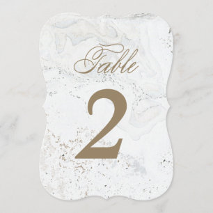 Convite Números de Tabelas de Casamento Moderno de Marble