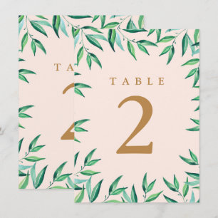 Convite Números tropicais modernos da mesa do casamento d