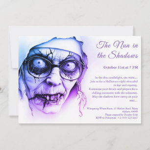 Convite Nun Halloween Convoca Assombrando Religião