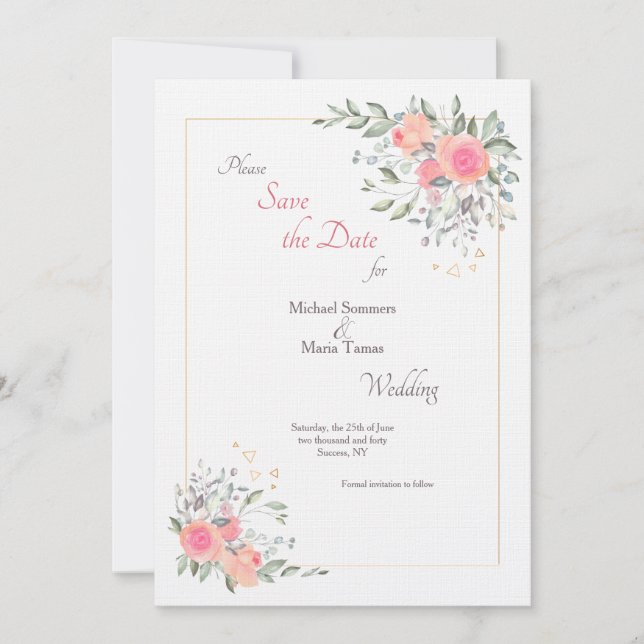 Convite Nunca é Tarde Salvar a Data (Frente)