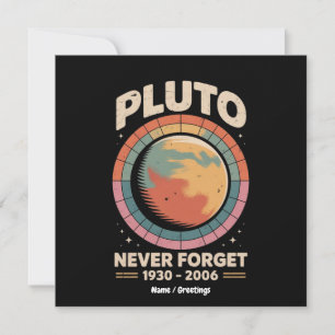 Convite Nunca Esqueça Plutão 1930-2006 Espaço Retroativo E
