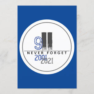Convite Nunca se esqueça do World Trade Center do 911 Cinz